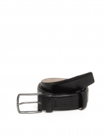 Black exotic embossed belt