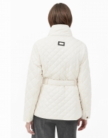 Off white quilted windbreaker