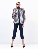 Fox fur short jacket