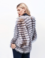 Fox fur short jacket