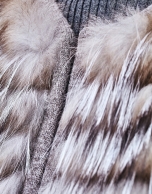 Fox fur short jacket