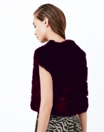 Aubergine short sleeve bolero jacket