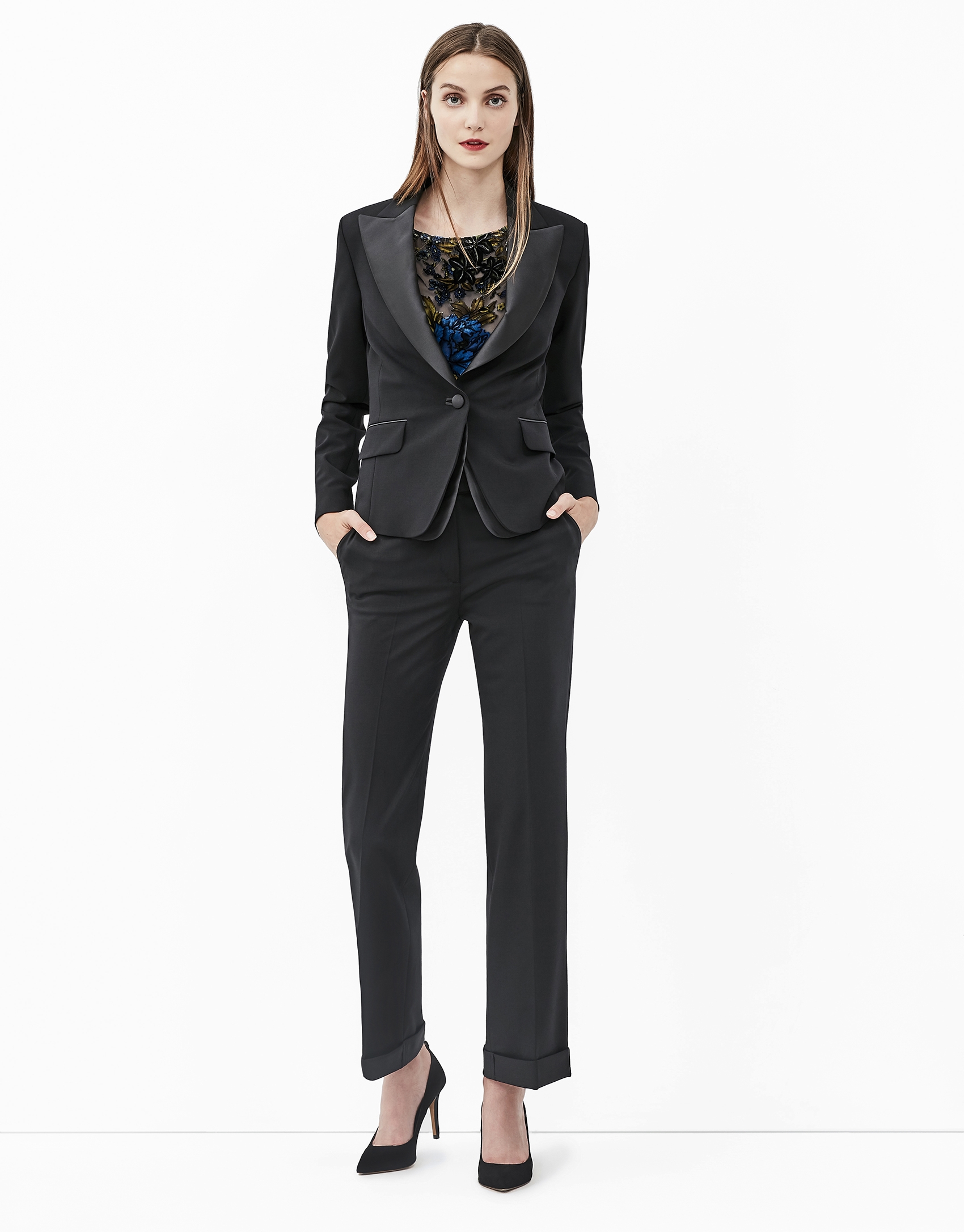 Black tuxedo blazer