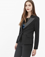 Black tuxedo blazer