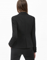 Black tuxedo blazer