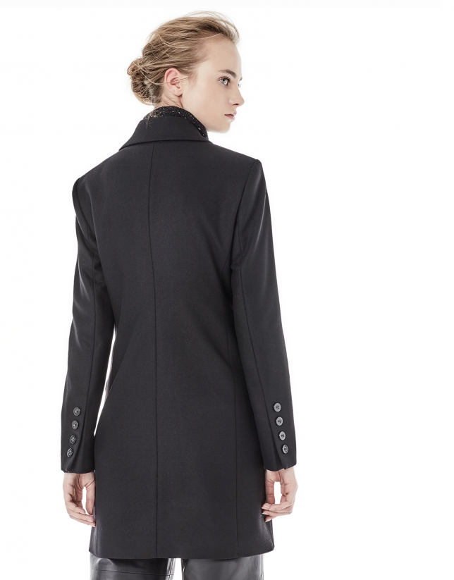 Punta de flecha Chaleco Entender mal Long black blazer - Coats and Jackets - Woman | Roberto Verino