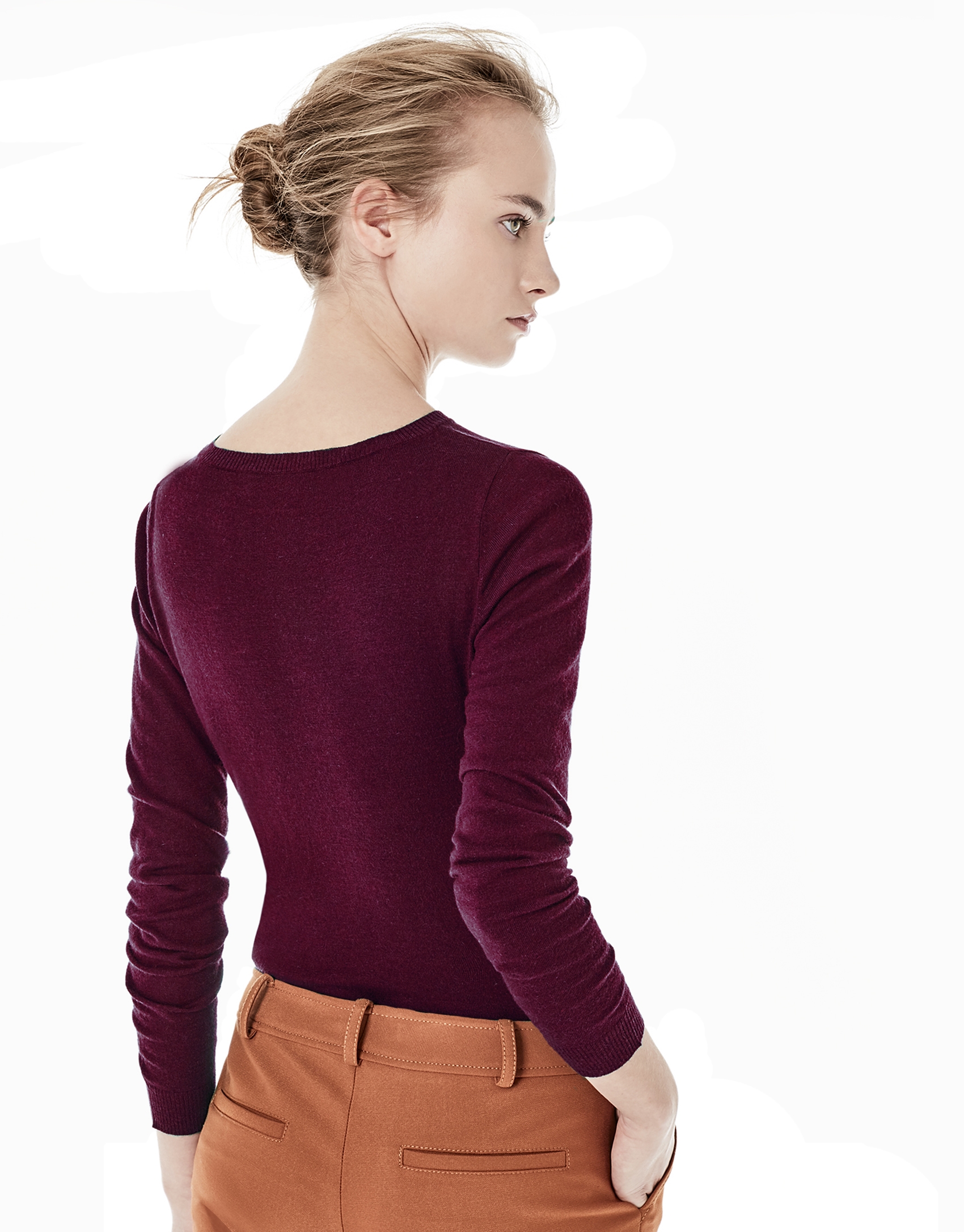 Plain burgundy top