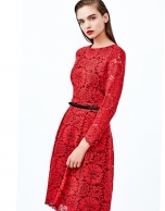 Red lace dress