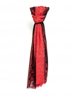 Red print scarf