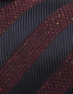 Burgundy striped knit tie