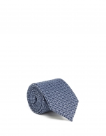 Blue diamond jacquard tie