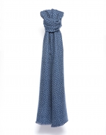 Blue dotted scarf