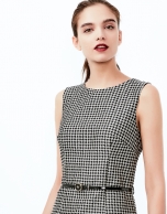 Hounds tooth jacquard dress