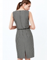 Hounds tooth jacquard dress