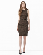 Brown jacquard dress