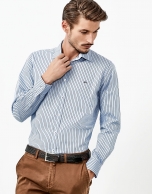 Blue stripe dress shirt