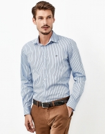 Blue stripe dress shirt