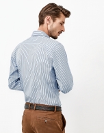 Blue stripe dress shirt