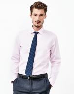 Pink herringbone shirt