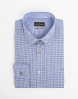 Blue Vichy checked shirt