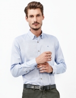 Plain blue shirt