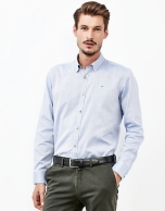 Plain blue shirt