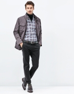 Gray flannel shirt