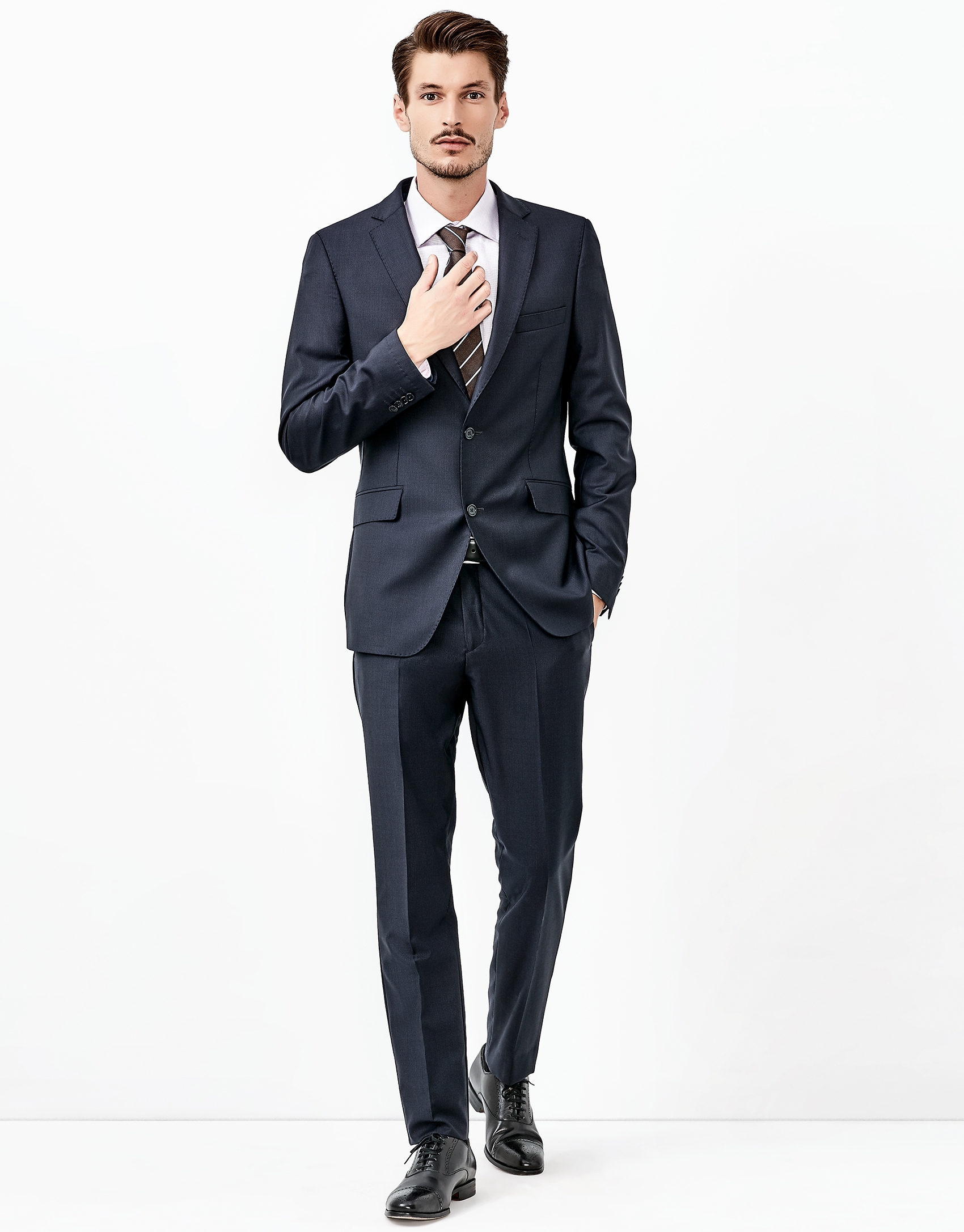 Navy part canvas suit