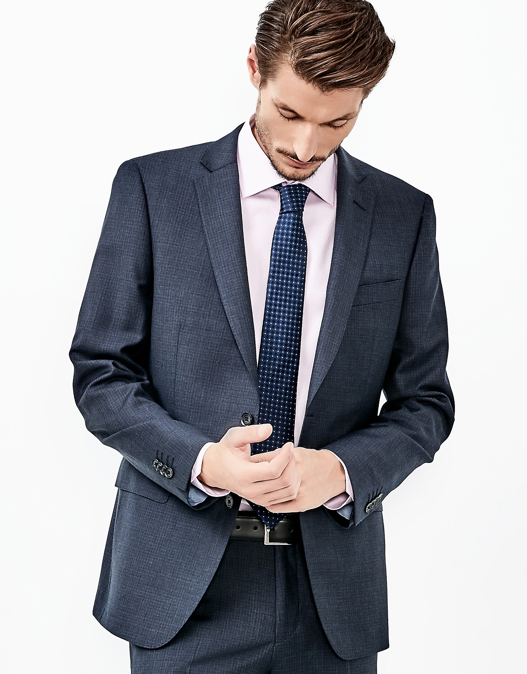 Blue wool suit