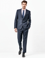 Blue wool suit