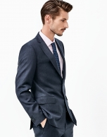 Blue wool suit