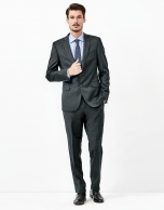 Gray wool suit