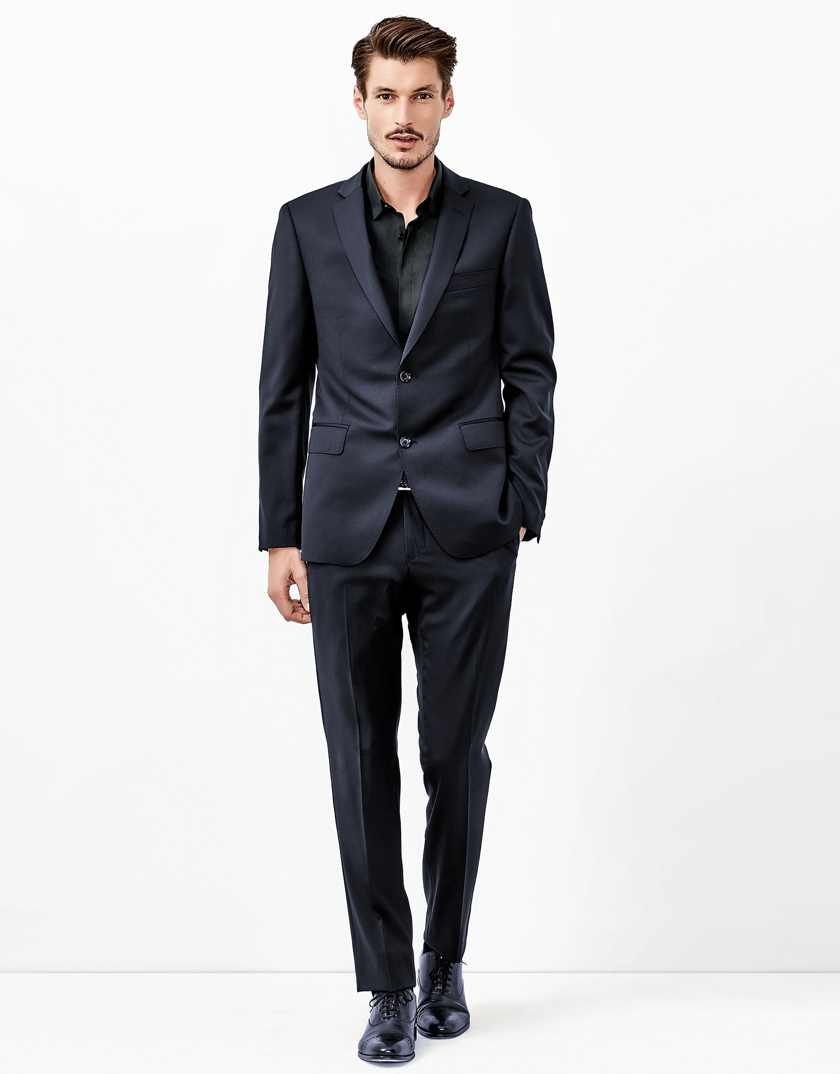 Navy wool suit