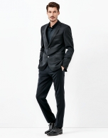 Black wool suit