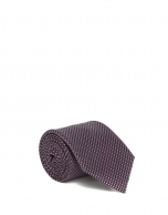 Navy and red checked tie