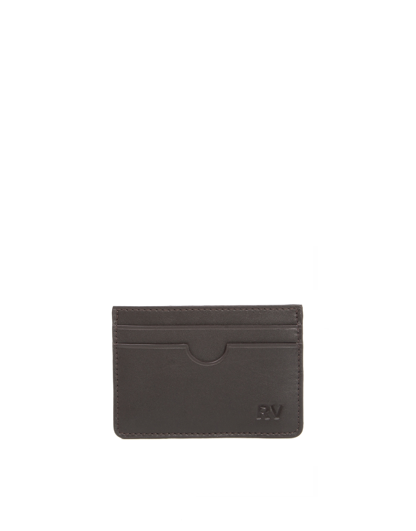 Men's brown leather card holder