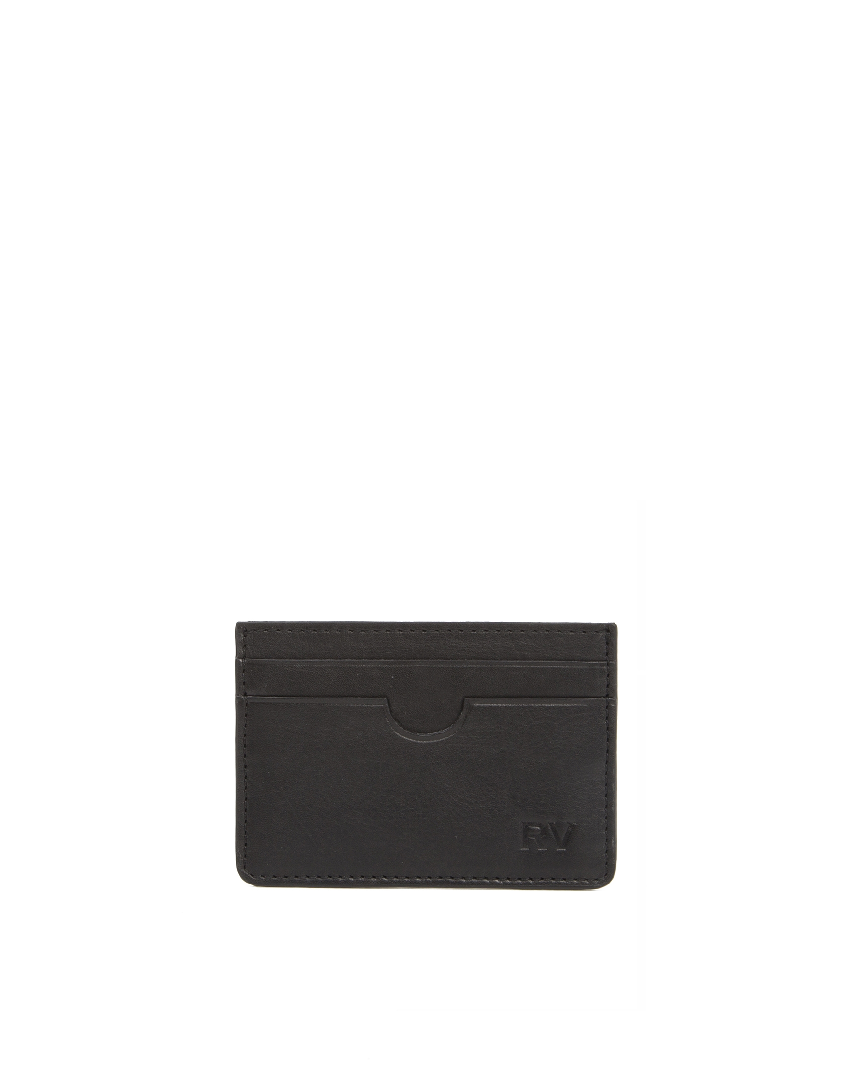 Men's black leather card holder 