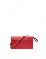 Bolso shoulder/clutch piel rojo Geraldine