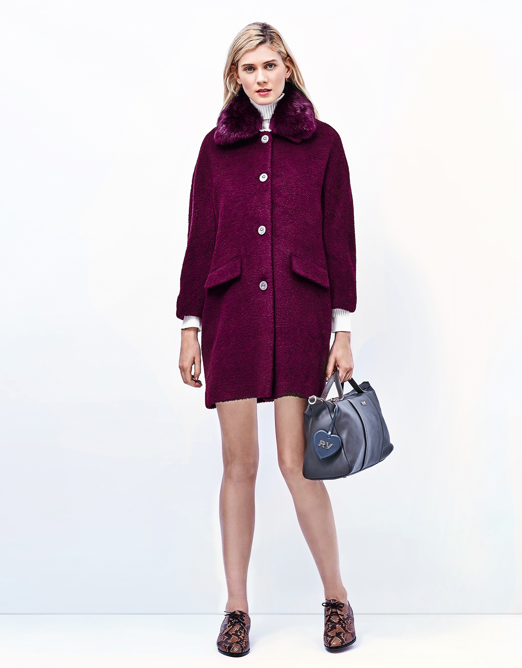 Aubergine short coat