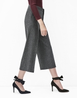 Pantalón culotte gris oscuro