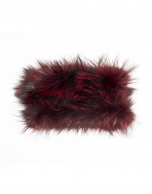 Burgundy fox fur collar