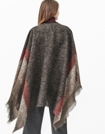 Brown checked cape