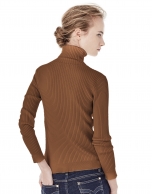 Red brick ribbed sweater