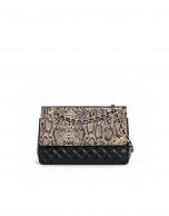 Beige embossed snakeskin Ghauri shoulder bag