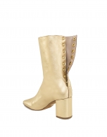 Montpellier gold leather ankle boots