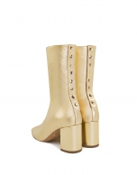 Montpellier gold leather ankle boots