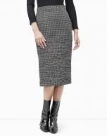 Irregular micro pleated skirt