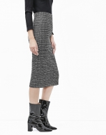 Irregular micro pleated skirt