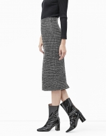 Irregular micro pleated skirt