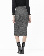 Irregular micro pleated skirt